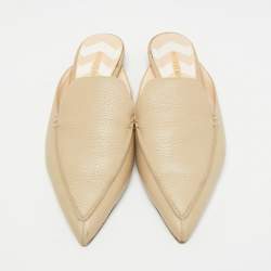 Pre Owned Nicholas Kirkwood Beya Size 38 Leather Pointed Toe Flat Mules