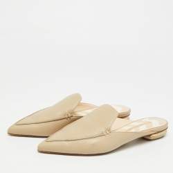Pre Owned Nicholas Kirkwood Beya Size 38 Leather Pointed Toe Flat Mules
