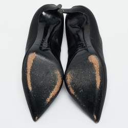 مملوكة مسبقًا حذاء كعب عالي نيكولاس كيركوود سويدي أسود بتفاصيل لؤلؤ مزيف مقاس 38