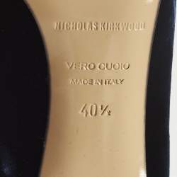 Pre Owned Nicholas Kirkwood lola Size 40.5 Navy Blue Velvet Pumps