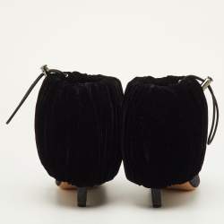 Pre Owned Nicholas Kirkwood Size 40 Black/Metallic Glitter and Velvet Booties