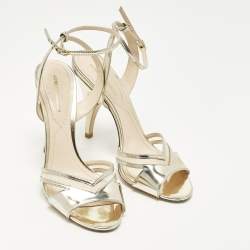 مملوكة مسبقًا صندل نيكولاس كيركوود بينيلوب لؤلؤ مقاس 38.5 جلد ذهبي سير كاحل