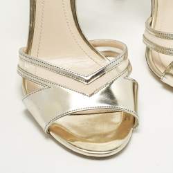 مملوكة مسبقًا صندل نيكولاس كيركوود بينيلوب لؤلؤ مقاس 38.5 جلد ذهبي سير كاحل