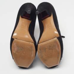 مملوكة مسبقًا Nicholas Kirkwood Size 38.5 Purple/Black Leather and Suede Peep Toe Pumps