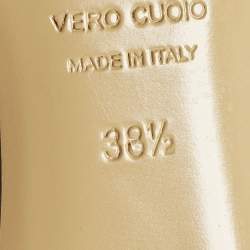 Pre Owned Nicholas Kirkwood Beya Size 38.5 Black/Cream Leather Smoking Slippers