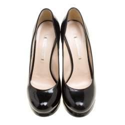 Nicholas Kirkwood Black Patent Platform Pumps Size 38.5