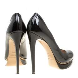 Nicholas Kirkwood Black Patent Platform Pumps Size 38.5