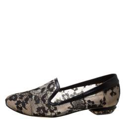 Nicholas Kirkwood Black Lace Casati Ballet Flats Size 36