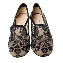 Nicholas Kirkwood Black Lace Casati Ballet Flats Size 36
