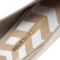 Pre Owned Nicholas Kirkwood Metallic Gold Leather Beya Loafers Size 36