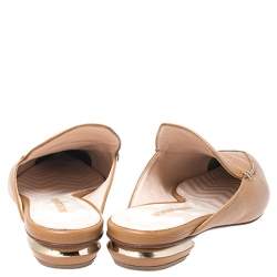 Nicholas Kirkwood Tan Leather Beya Pointed Toe Mules Size 36.5