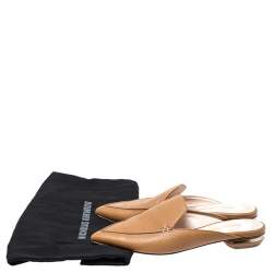 Nicholas Kirkwood Tan Leather Beya Pointed Toe Mules Size 36.5