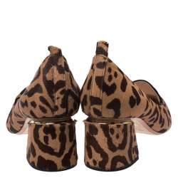 Pre Owned Nicholas Kirkwood Brown Leopard Print Pony Hair Beya Pointed Toe Pumps Size 39.5
