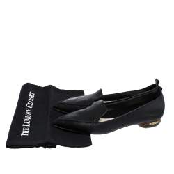 Pre Owned Nicholas Kirkwood Black Leather Beya Loafers Size 37