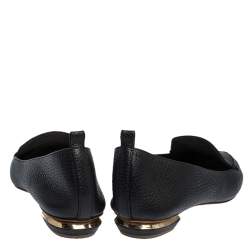 Pre Owned Nicholas Kirkwood Black Leather Beya Loafers Size 37