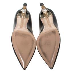 Pre Owned Nicholas Kirkwood Black Leather Maeva Pumps Size 38