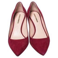 Pre Owned Nicholas Kirkwood Red Suede Prism Pumps Size 35