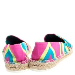 Pre Owned Nicholas Kirkwood Multicolor Satin Espadrilles Size 37