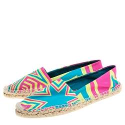 Pre Owned Nicholas Kirkwood Multicolor Satin Espadrilles Size 37