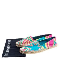 Pre Owned Nicholas Kirkwood Multicolor Satin Espadrilles Size 37