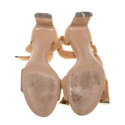 Nicholas Kirkwood Beige Suede Ziggy Ankle Strap Sandals Size 38