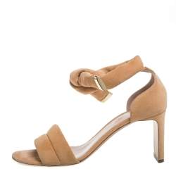 Nicholas Kirkwood Beige Suede Ziggy Ankle Strap Sandals Size 38