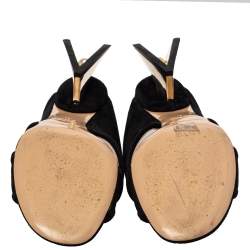Nicholas Kirkwood Black Suede Criss Cross Mules Sandals Size 41
