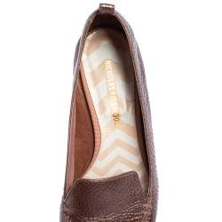 Pre Owned Nicholas Kirkwood Metallic Leather Beya PointedToe Loafers Size 37