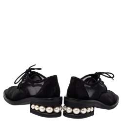 Nicholas Kirkwood Black Mesh And Suede Casati Deby Size 40