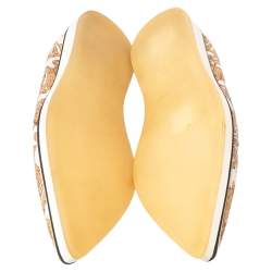 Nicholas Kirkwood Beige/White Cork And Fabric Pointed Toe Slip On Sneakers Size 39