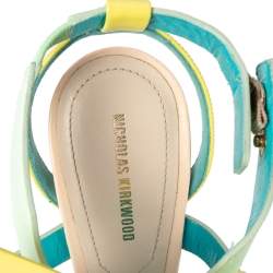 Pre Owned Nicholas Kirkwood Multicolor Patent Leather Slingback Sandals Size 41