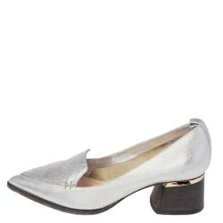 Nicholas Kirkwood White Leather Pointed Toe Beya Flat Mules Size 38 Nicholas  Kirkwood