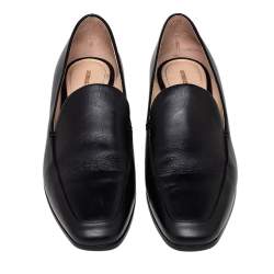 Pre Owned Nicholas Kirkwood Black Leather Casati Pearl Embellished Heel Loafers Size 38