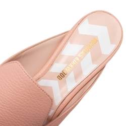 Pre Owned Nicholas Kirkwood Beige Leather Beya Pointed Toe Flats Size 38