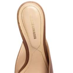 Nicholas Kirkwood Beige Satin Eden Mule Sandals Size 38