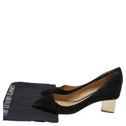 Nicholas Kirkwood Black Suede Prism Block Heel Pumps Size 41