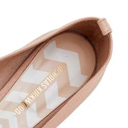 Nicholas Kirkwood Peach Leather Beya Pointed Toe Loafers Size 40.5