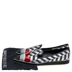 Nicholas Kirkwood Multicolor Patent Leather and Fabric Pointed Toe Slip On Sneakers Size 40
