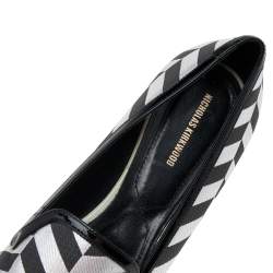 Nicholas Kirkwood Multicolor Patent Leather and Fabric Pointed Toe Slip On Sneakers Size 40