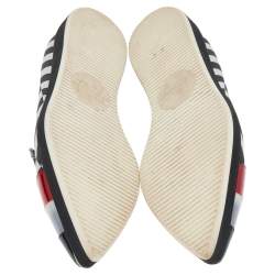 Nicholas Kirkwood Multicolor Patent Leather and Fabric Pointed Toe Slip On Sneakers Size 40