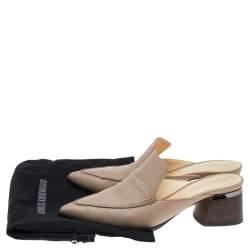 Nicholas Kirkwood Beige Leather Beya Pointed Toe Loafers Size 38.5