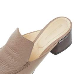 Nicholas Kirkwood Beige Leather Beya Pointed Toe Loafers Size 38.5