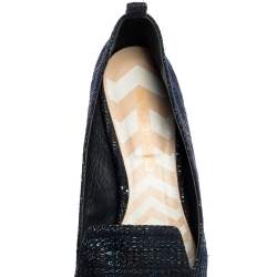Nicholas Kirkwood Blue Woven Fabric Beya Pointed Toe Flats Size 40