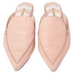 Pre Owned Nicholas Kirkwood Pink Leather Beya Mule Sandals Size 38.5
