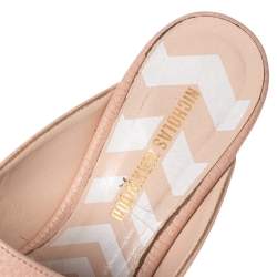 Pre Owned Nicholas Kirkwood Pink Leather Beya Mule Sandals Size 38.5