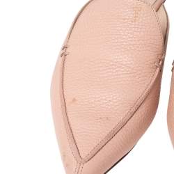 Pre Owned Nicholas Kirkwood Pink Leather Beya Mule Sandals Size 38.5