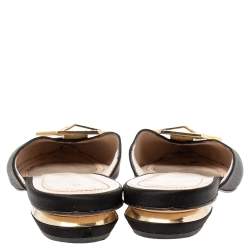 Pre Owned Nicholas Kirkwood Black Satin Eden Crystal Embellished Flat Sandals Size 38