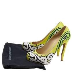 Pre Owned Nicholas Kirkwood Multicolor Satin Pumps Size 38