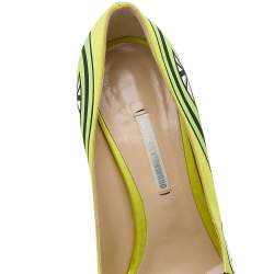 Pre Owned Nicholas Kirkwood Multicolor Satin Pumps Size 38