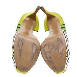 Pre Owned Nicholas Kirkwood Multicolor Satin Pumps Size 38